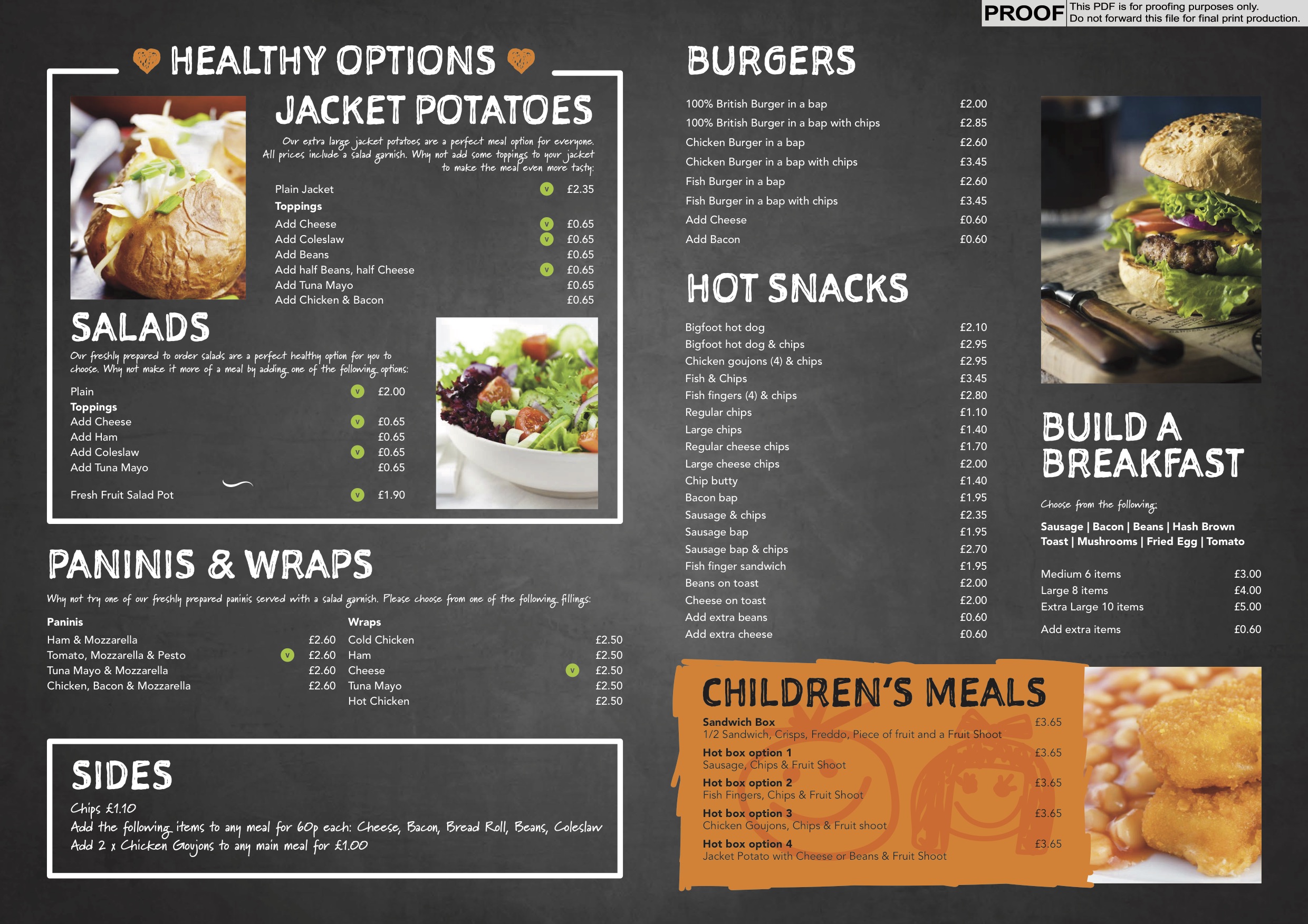 Lynnsport menu